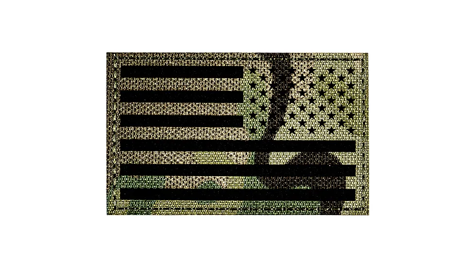 Merica Life Reflective Fabric US Flag Reverse Patch