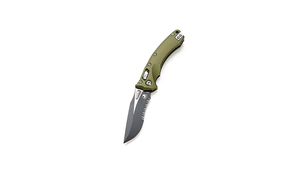 Microtech Amphibian S/E Fluted Apocalyptic Partial Serrated 3.875in Folding Knife