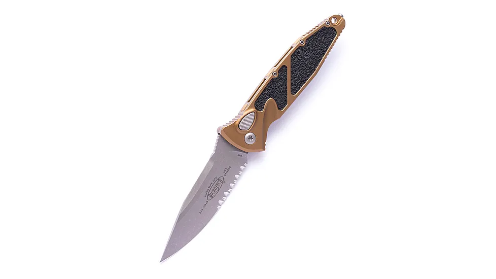 Microtech Socom Elite Auto S/E Apoclyptic Part Serrate 4.05in Automatic Folding Knife