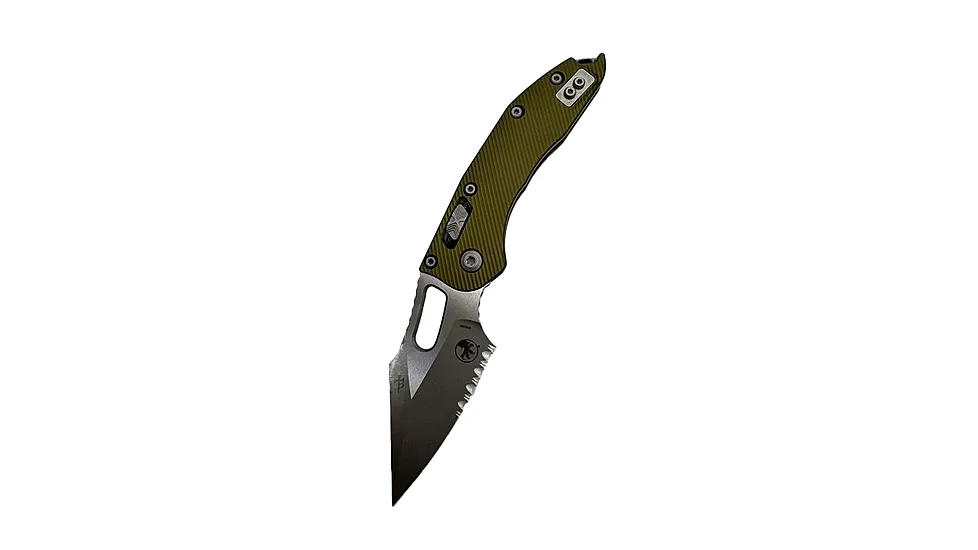 Microtech Stitch S/E Fluted Apocalyptic Partial Serrated 3.71in Folding Knife