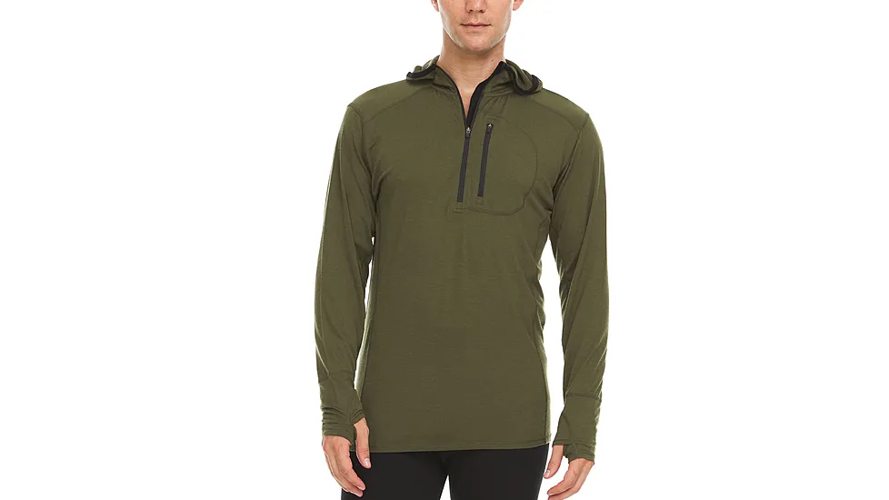 Minus33 Microweight - Men's Wool 1/4 Zip Sun Hoodie Woolverino 79FE63ED