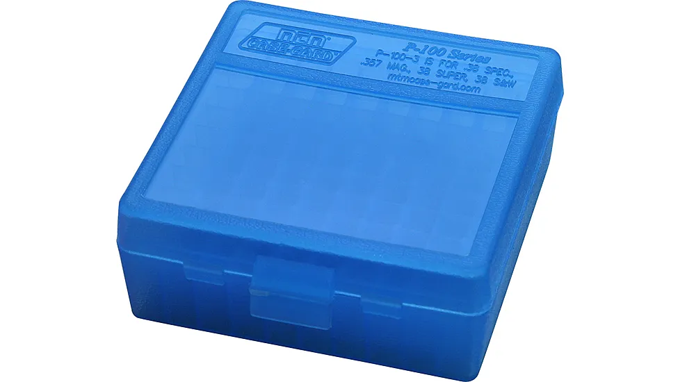 MTM 100 Round 38-357 Blue Pistol Ammo Box