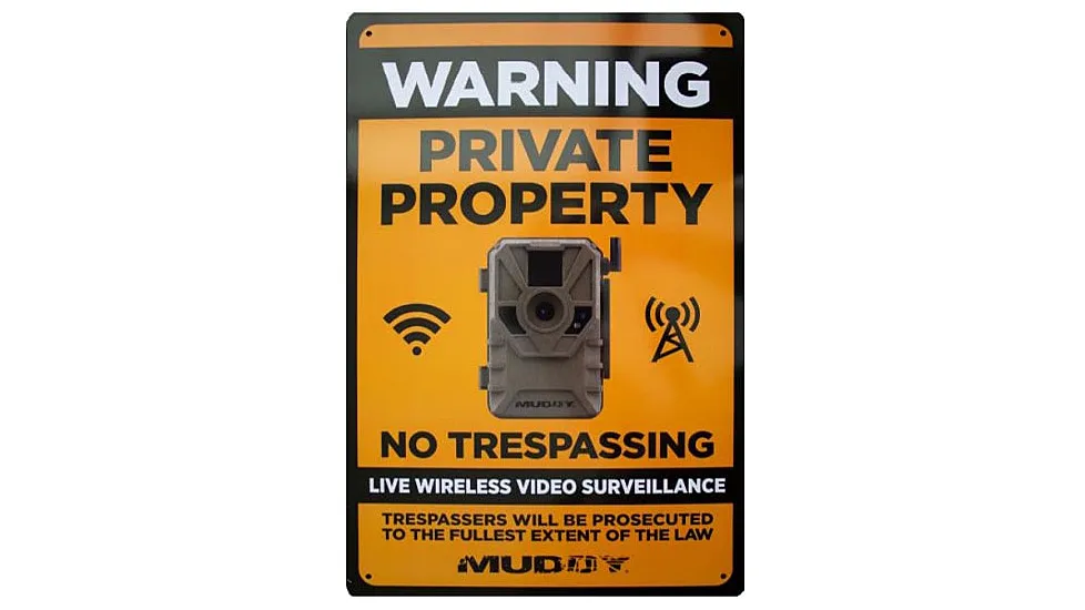 Muddy Live Wireless Video Surveillance Sign