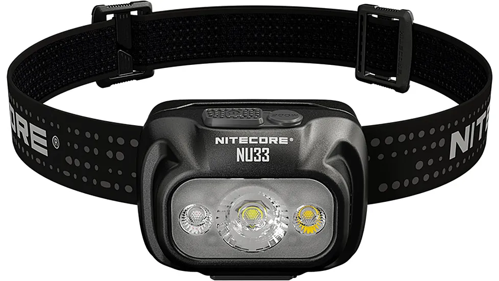 Nitecore NU33 LED Rechargeable Headlamp w/White & Red Beams