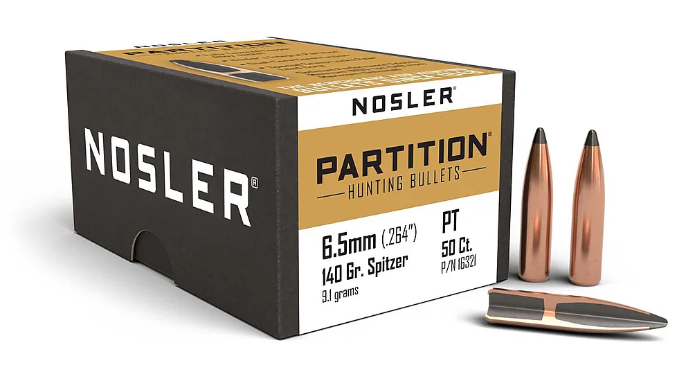 Nosler 16321 Partition 6.5mm .264 140 GR Spitzer 50 Box