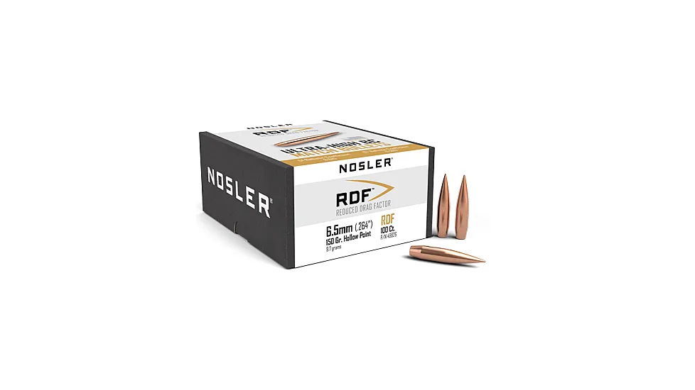 Nosler RDF 6.5mm 150 Gr Hollow Point Boat Tail 100 Per Box