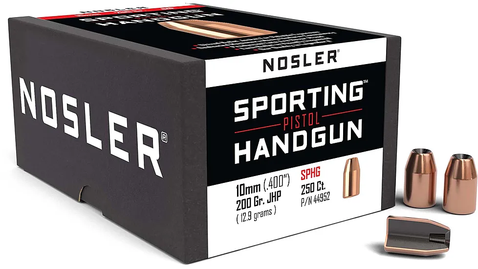 Nosler HandGun Pistol Bullet 10mm 200gr JHP