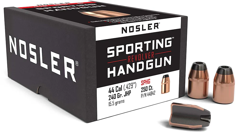 Nosler HandGun Pistol Bullet .44 Caliber 240gr JHP