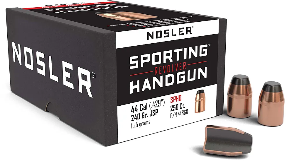 Nosler HandGun Pistol Bullet .44 Caliber 240gr JSP