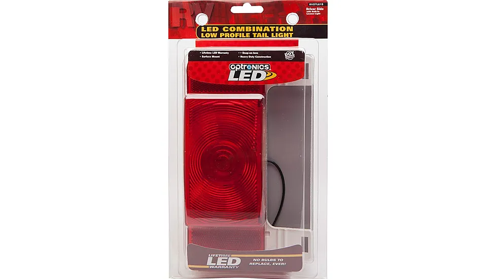 Optronics Led RV Combination Tail Light With Base And License Illuminator - Driver Side