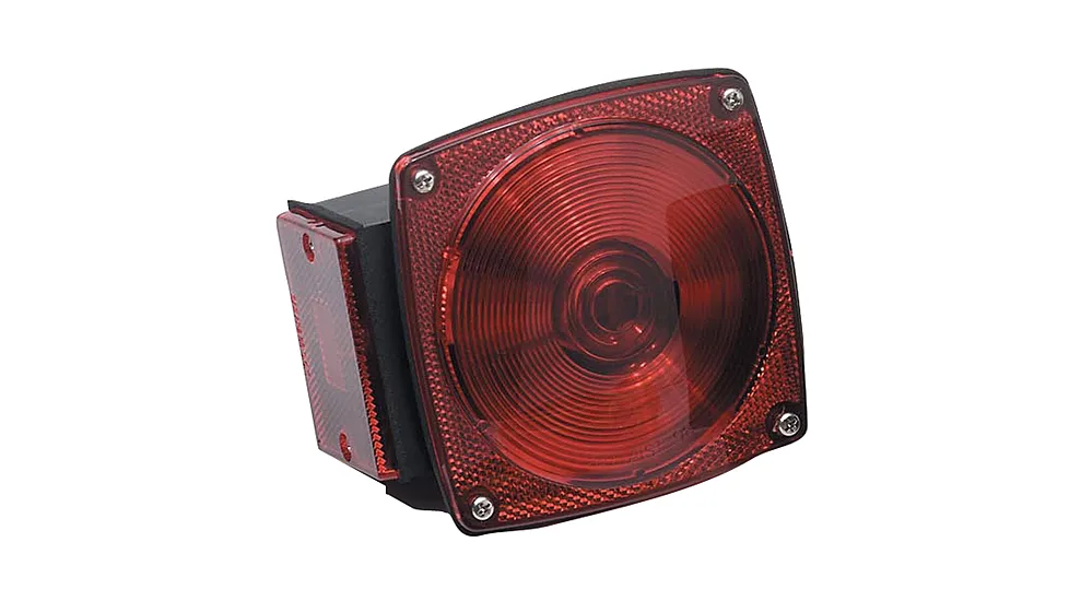 Optronics ST7RS Square Single Stud Mount Stop/Turn/Tail Light Left Side, License Light