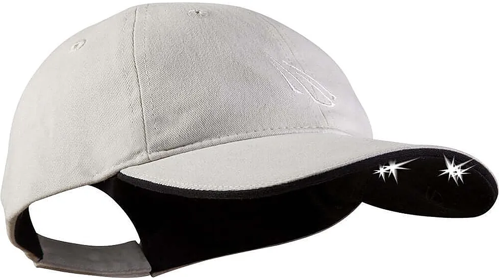 Panther Vision POWERCAP LED Hat Ultra-Bright Hands Free Lighted Battery Powered Headlamp - Stone Unstructured Cotton DAE09DC8