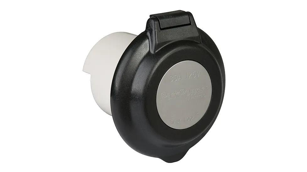 ParkPower 304EL-BRV.BLK 30A Contoured Power Inlet