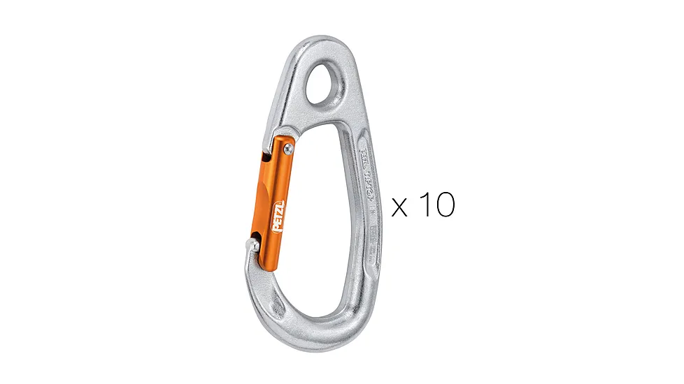 Petzl Tiptop Steel Carabiners - 10 Pack