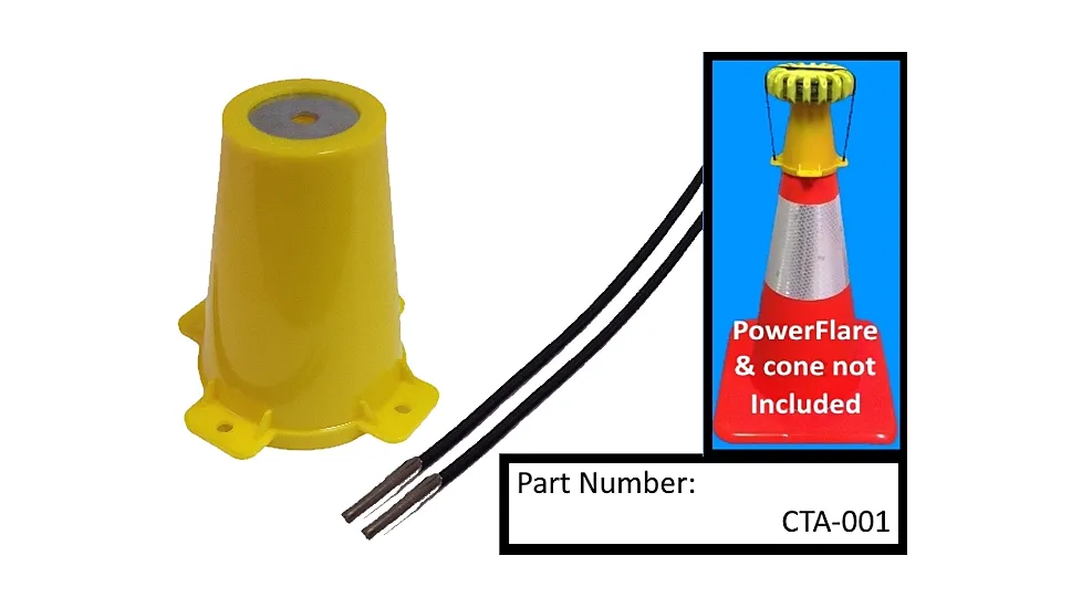Powerflare Traffic Cone Top Adapter for PowerFlare Lights
