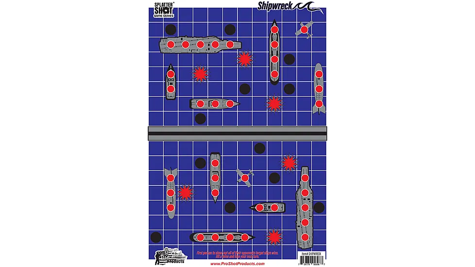 Pro-Shot Splatter Shot Game Series Shipwreck Heavy Tag Paper Target