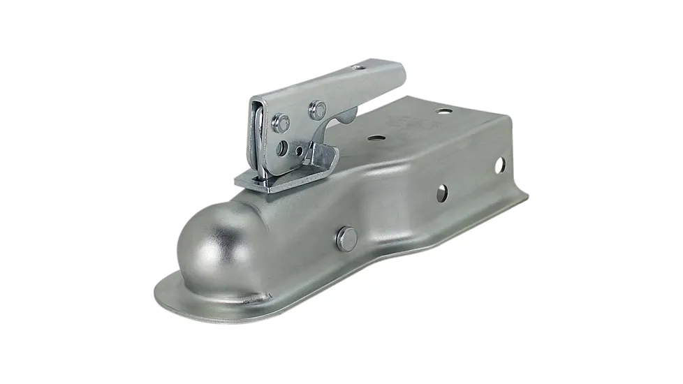 Quick Products Zinc Trigger Style Trailer Coupler 1 7/8in Ball 3in Channel 2 000 Lbs.