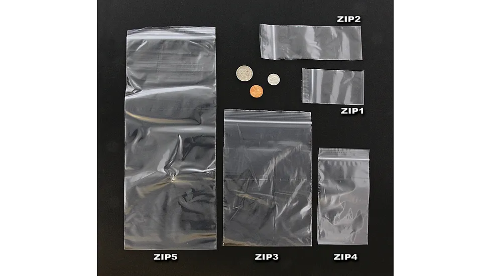 Recloseable Bags 2 inch X 5 inch Bags, 100 Per Pack