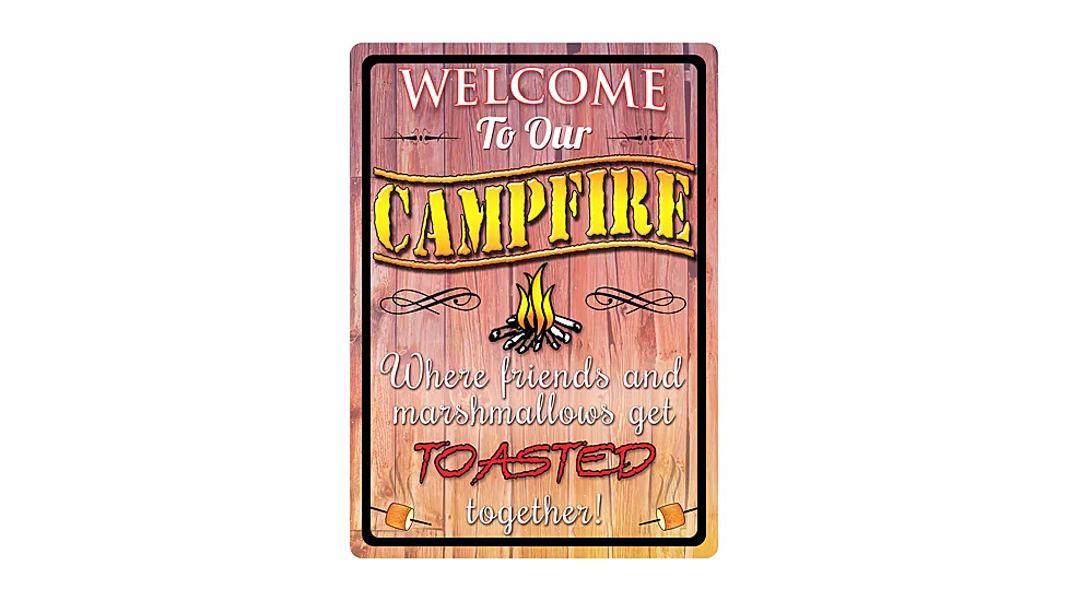 River's Edge Sign 12"x17" "welcome To Our Campfire"