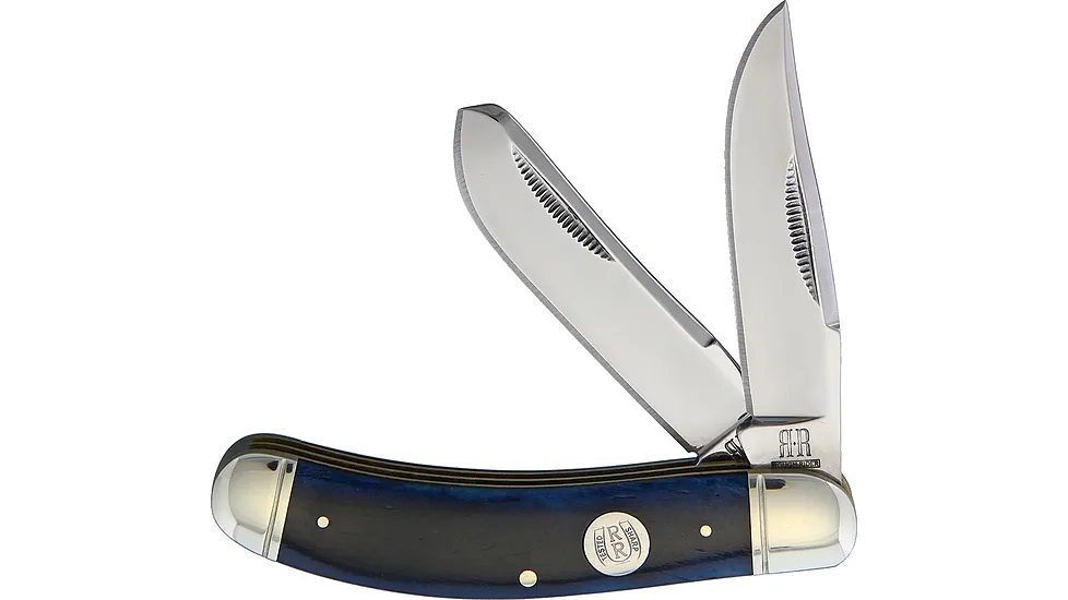 Rough Rider Blue Smooth Bone Sowbelly Trap Folding Knife