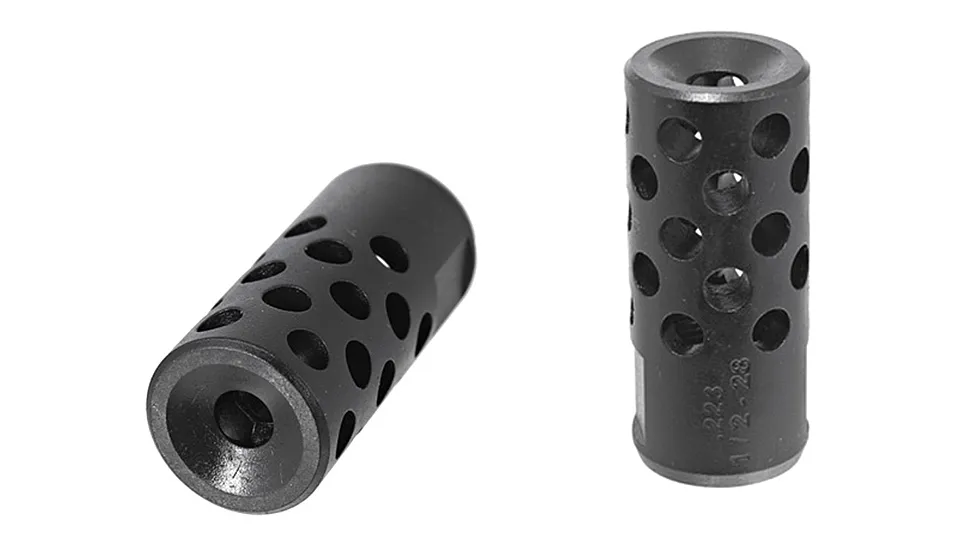 Ruger 90486 Radial Port Muzzle Brake 223 Rem,5.56 NATO 1/2"-28 Tpi 1.75" Black O