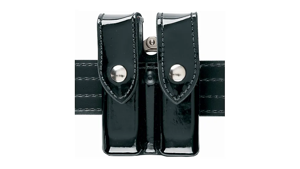 Safariland 72 Mag/Cuff Pouch, Top Flap - Hi Gloss Black, Ambidextrous 72-83-9