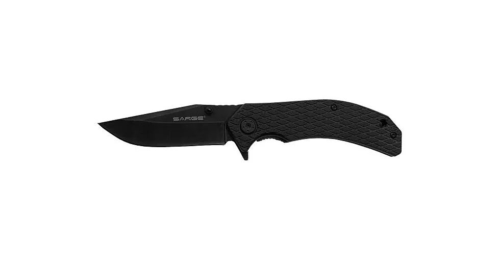 Sarge Shadow Stonewashed Swift Assist Folding Knife, 3.5in