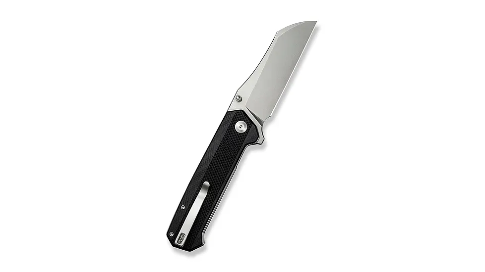 SENCUT Draxor Flipper & Thumb Stud Knife Black G10 Handle 3.7inch Satin Finished 9cr18mov Blade S24035-1