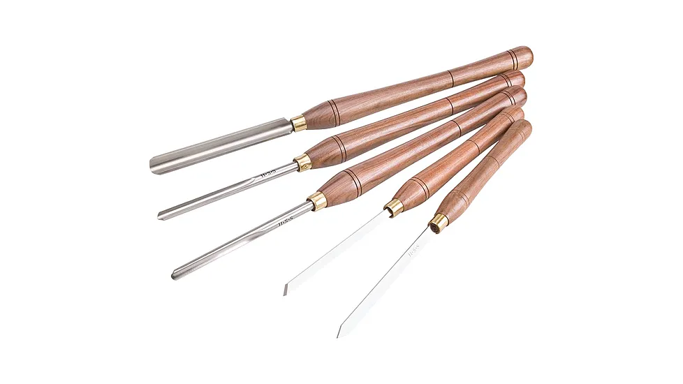 Shop Fox 5 pc Deluxe HSS Lathe Chisel Set