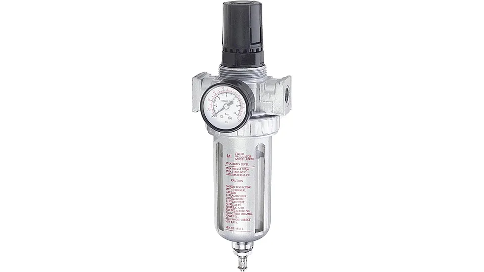 Shop Fox Air Moisture Filter Regulator with Gauge