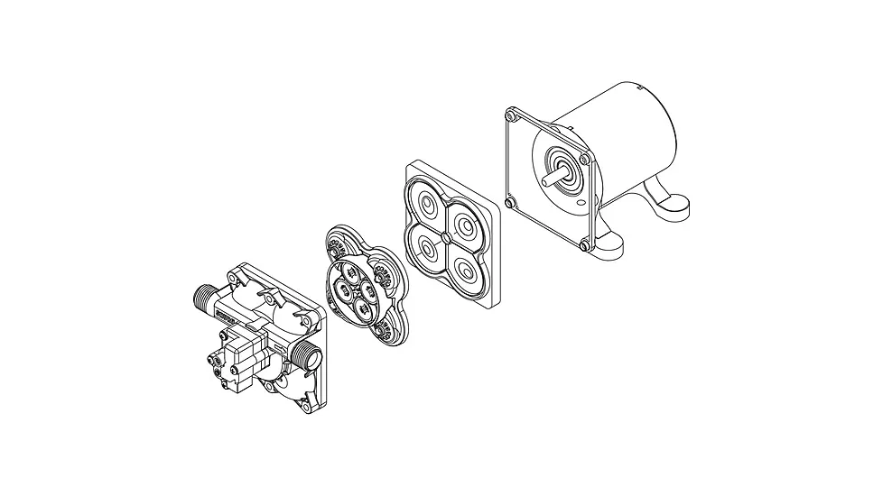 SHURFLO 94-800-02 Model 4008 Repair Parts Drive Assembly