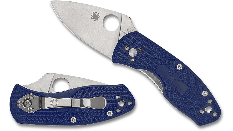 Spyderco Blue CPM S35VN Ambitious Lightweight Folding Knives