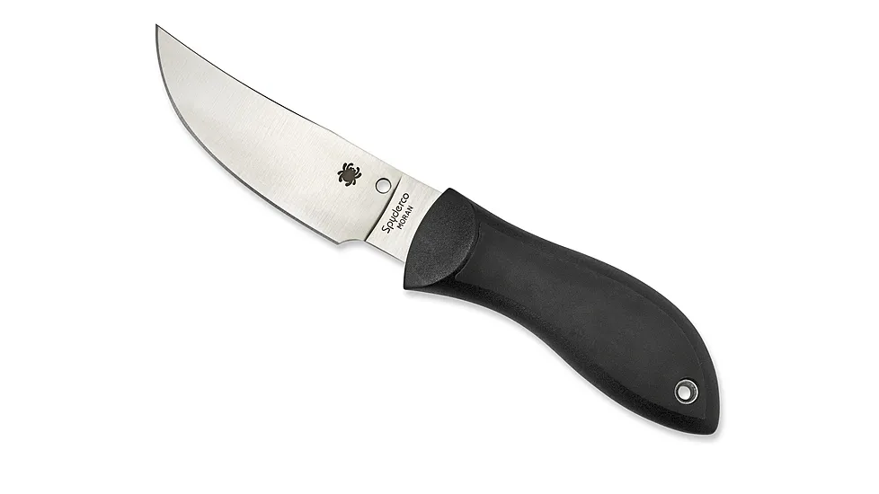 Spyderco Bill Moran Fixed Blade Knife - 8.06in OAL, Black FRN Handle, Fine Edge