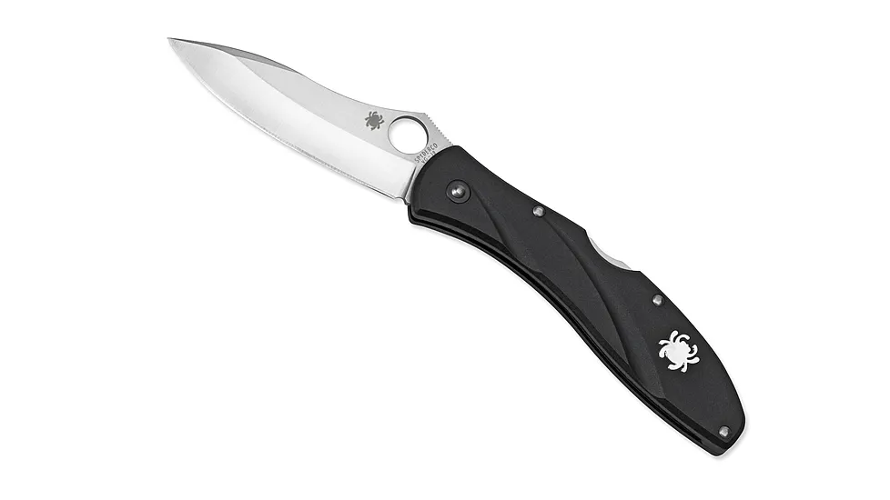 Spyderco Centofante3 Black FRN Handle, Fine Edge Blade 7.6in Folding Knife