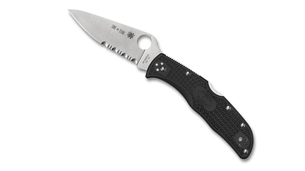 Spyderco Endela Lightweight Thin Blue Line Folding Knife