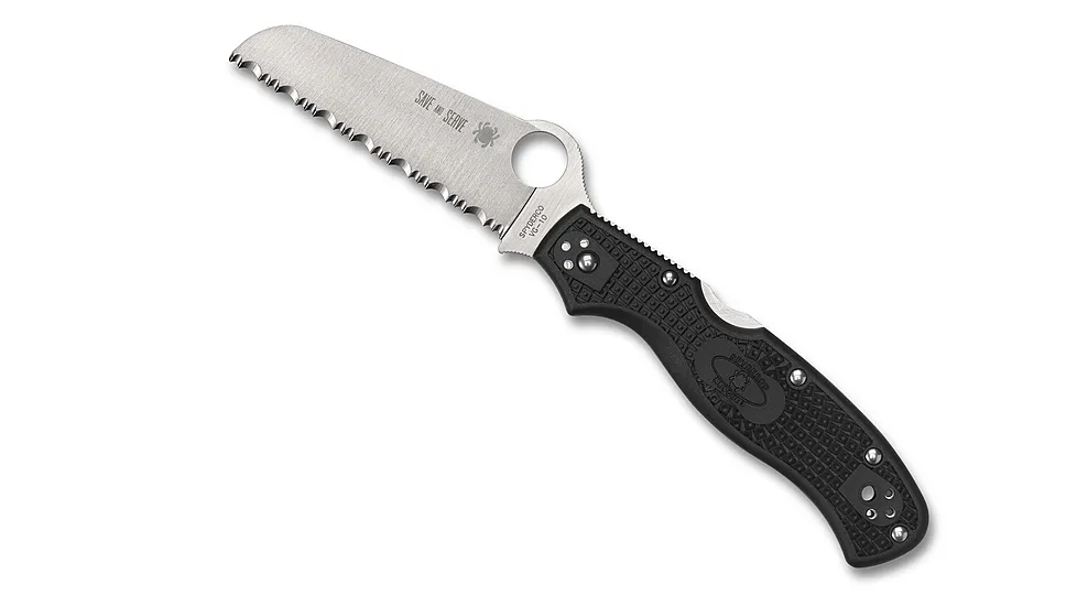 Spyderco Rescue 3 Lightweight Thin Blue/Red Line Folding Knife