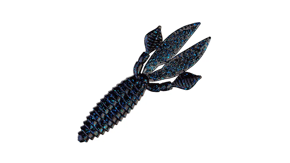 Strike King Rodent 4in Black Blue Flake Soft Bait