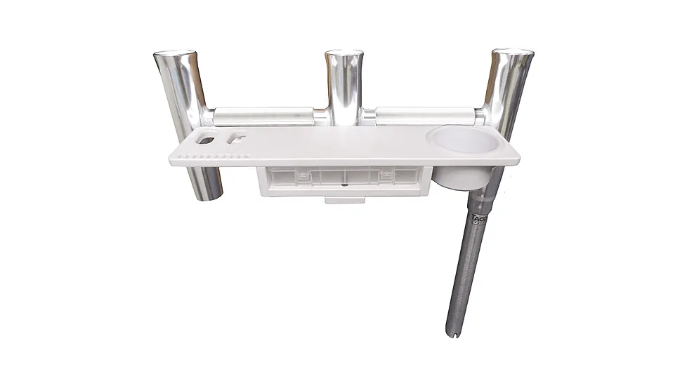 TACO Marine Deluxe Trident Rod Holder Cluster Offset w/Tool Caddy