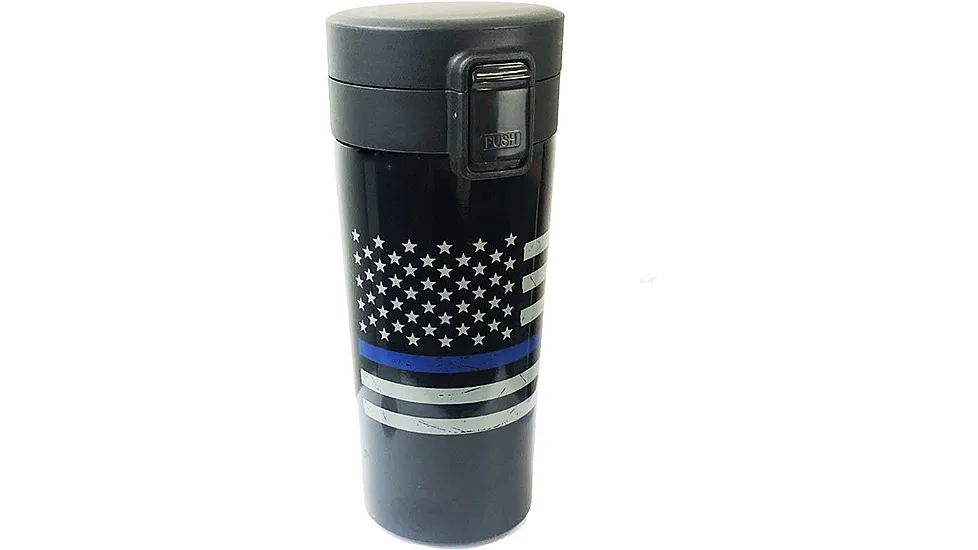 Thin Blue Line American Flag Tumbler