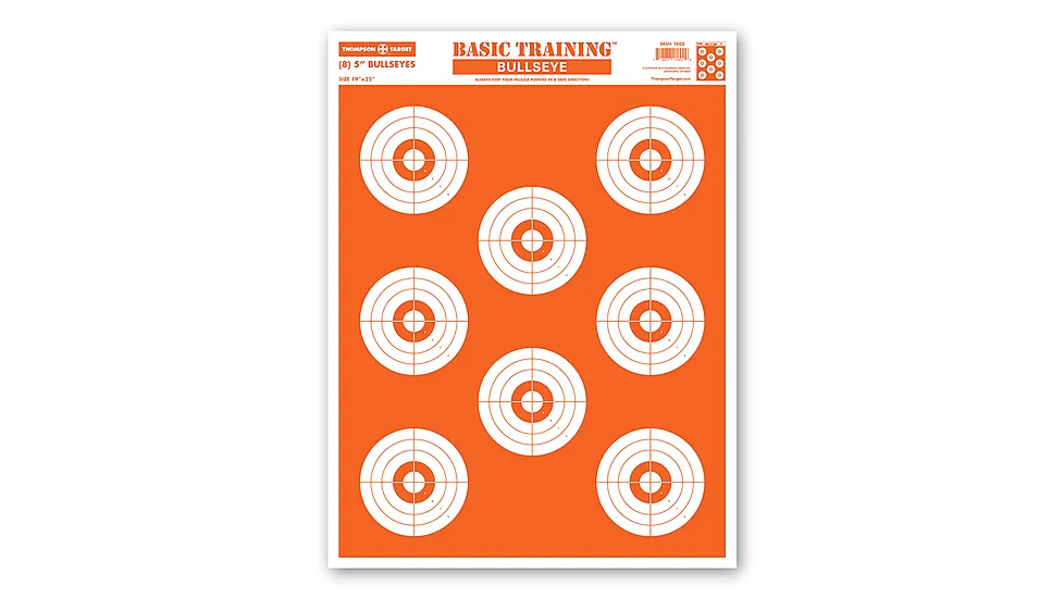 Thompson Target Basic Training Bullseye 19x25in Economy Paper Shooting Targets