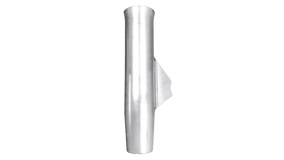 Tigress Weld On Aluminum Flared Rod Holder w/Blade Mill Finished 10"