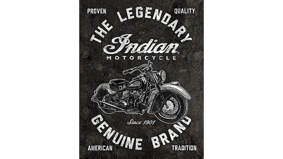 Tin Signs Legendary Indian Motorcycle