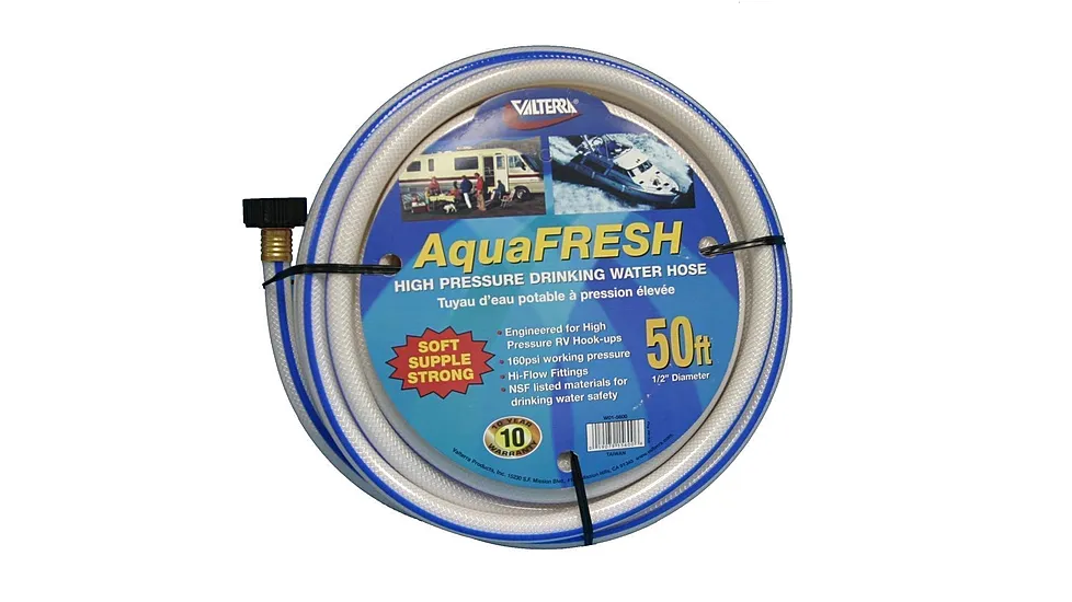 Valterra Aquafresh High Pressure Drinking Water Hose - 1/2in x 50ft