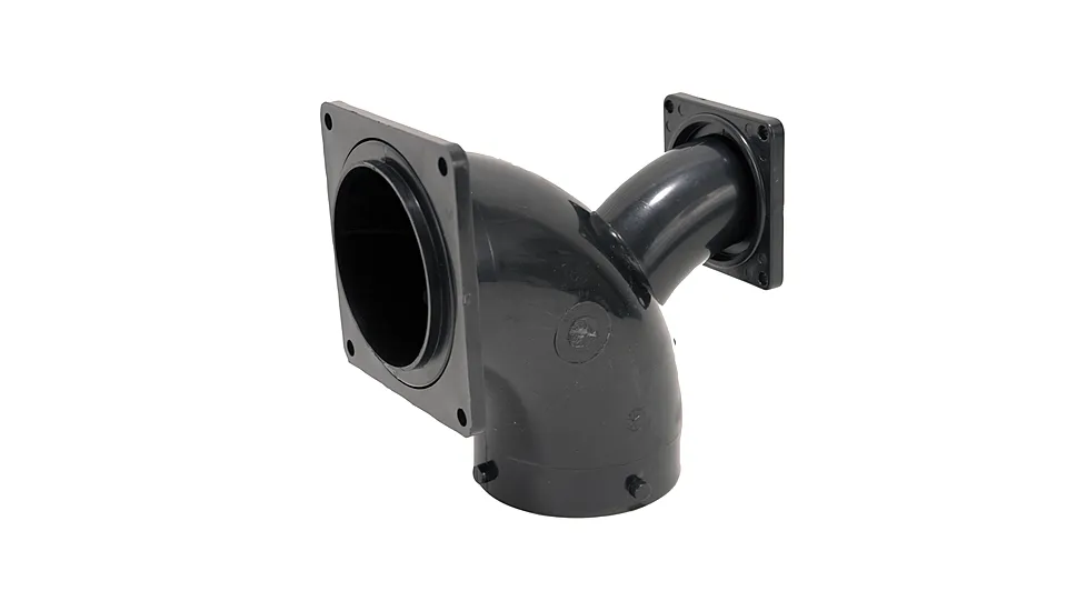 Valterra T1036 Flanged Valve Fitting 2 Way Ell 3in Bayonet x 3in Rotating Flange