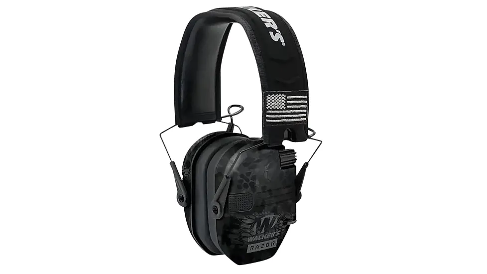 Walker's GWPRSEMPATKPT Razor Slim Electronic Patriot Muff Polymer 23 DB Over The