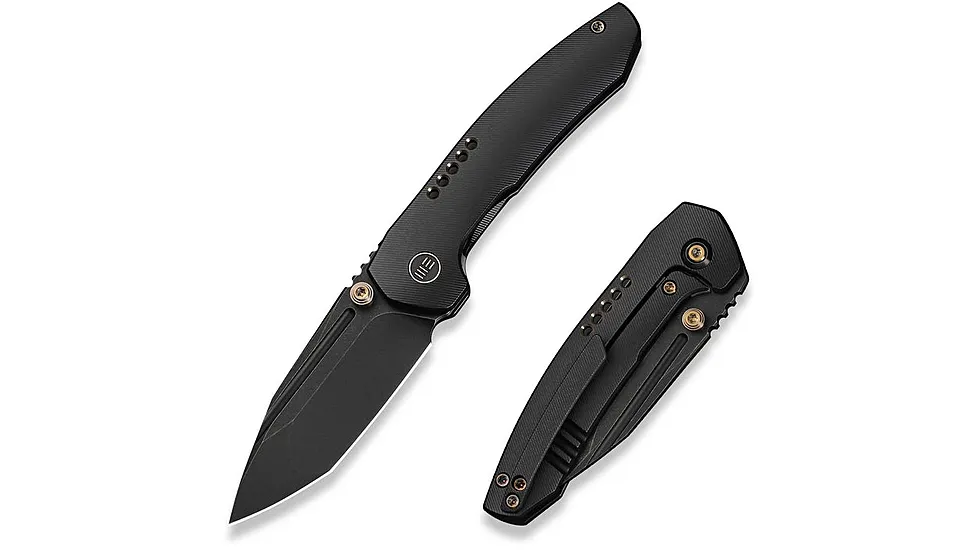 We Knife Co Ltd Weknife Micro Trogon Thumb Stud Knife Black Titanium Handle