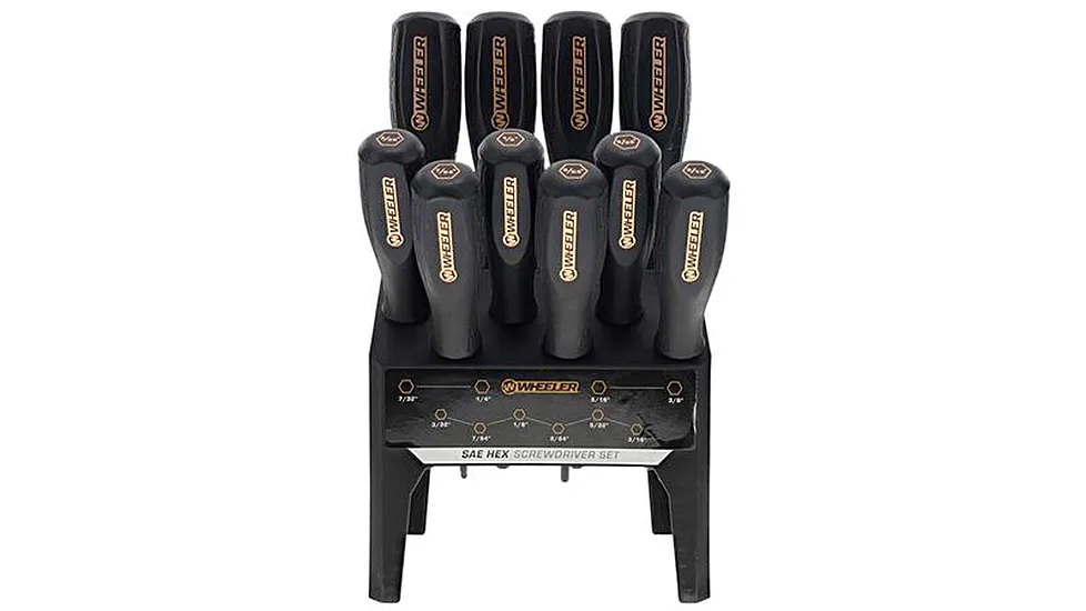 Wheeler Engineering 10 Piece SAE Hex Benchtop Screwdriver Set