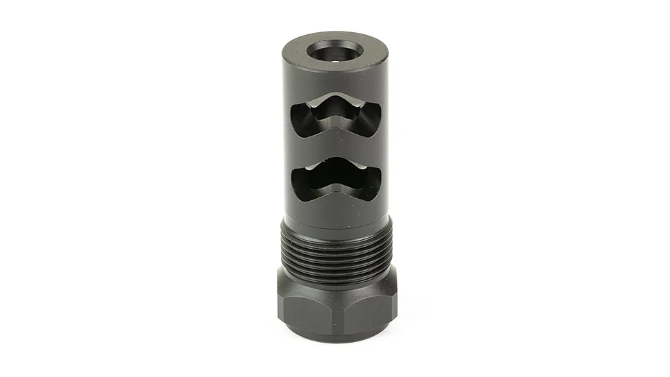 Wilson Combat Rapid Thread Muzzle Brake, 9MM/350 Legend, 5/8X24 Thread Pitch, Melonite Finish, Black, Includes Shims & O-Ring