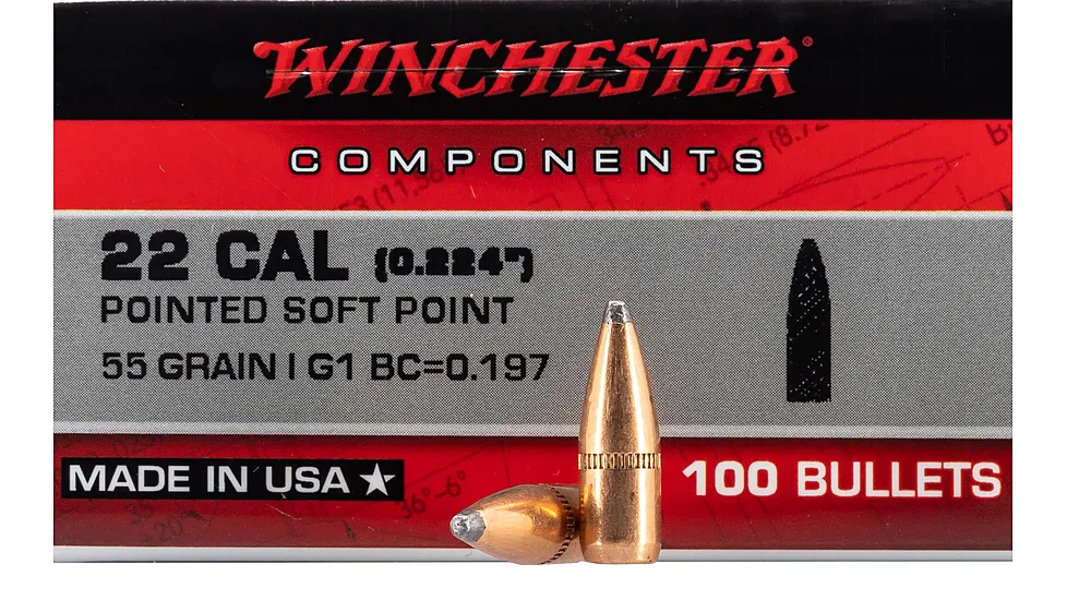 Winchester Ammo Centerfire Rifle Reloading, 223 Rem .224, 55 Grain