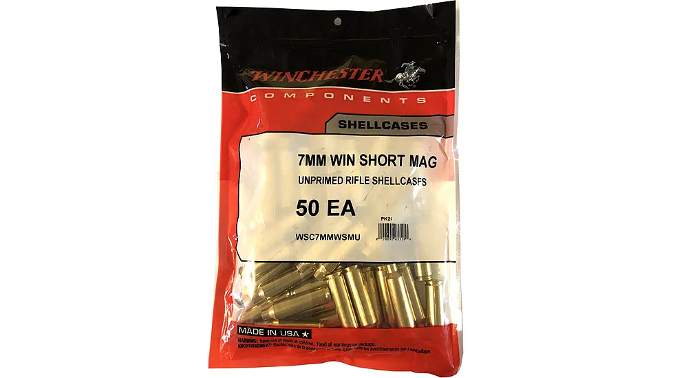 Winchester 7mm Winchester Short Magnum Unprimed Rifle Brass